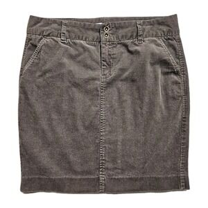 Old Navy Mini Corduroy Skirt Womens 8 Chocolate Brown Fine Wale   Straight
